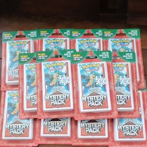 13 Pokemon Mystery Pack with Red and Green Accents
